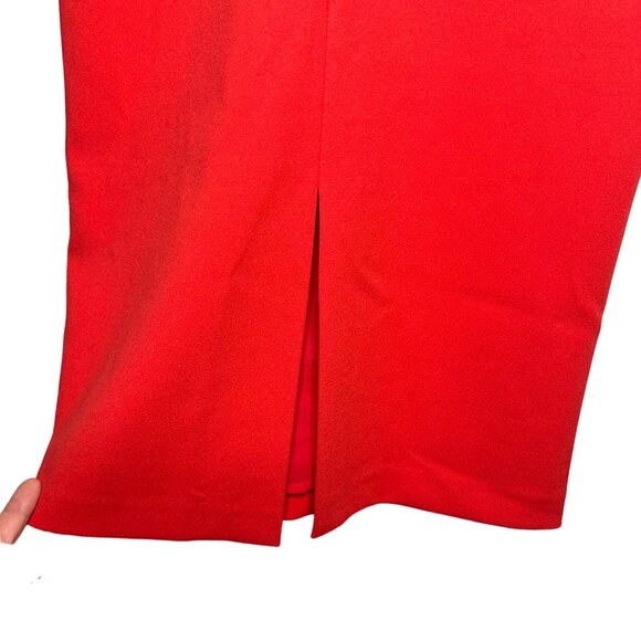 BCBGMaxAzria Sidonia Dress Size 6  Red Berry Sleeveless Pencil Dress New - Picture 4 of 10